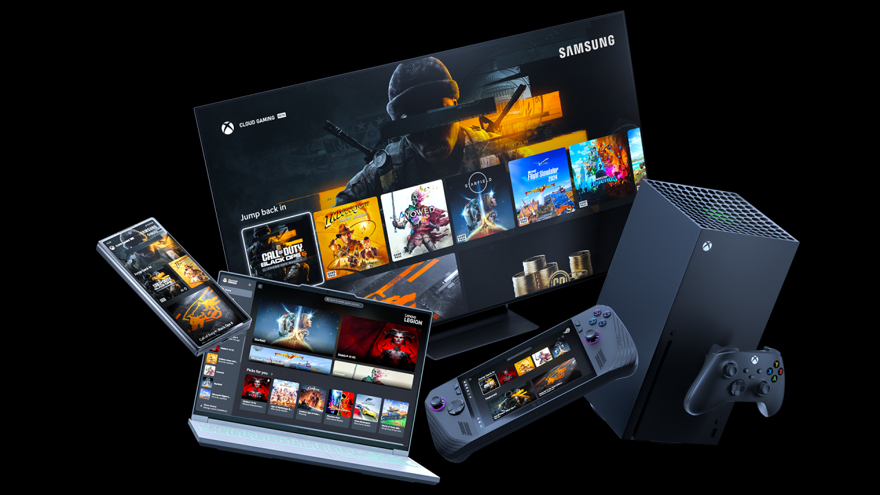 Image with text reading Powering Games, Empowering Creators with images from six video games