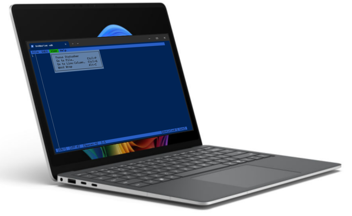 Windows 终端的屏幕截图，其中打开了“编辑 CLI”工具